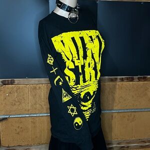 Ministry Graphic Long Sleeve Band T-shirt. NWOT S